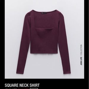 Zara square neck top